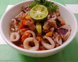 Foto langkah ke 3 dari resep Cumi Basah Pedas Saus Tiram.