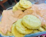 Foto del paso 7 de la receta: ÑOQUIS DE SÉMOLA A LA ROMANA (con salsa rosa de salsa blanca y fileto)👏🤩🧑🏻🍳😋🥰👏