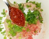 A picture of step 3 of Chicken szechuan kebab.