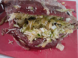 Colita de cuadril rellena con puré de batatas