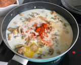 Foto del paso 4 de la receta: Spaghettis con pollo y champiñones en salsa cremosa