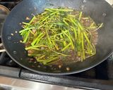 A picture of step 6 of Adobong Kangkong (water spinach).