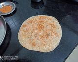 A picture of step 1 of Leftover roti sandwich for breakfast.