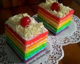 Rainbow Cake Kukus Ny.Liem Super Lembut langkah memasak 7 foto