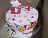 Foto langkah ke 5 dari resep Kue ultah helo kitty.