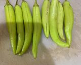 A picture of step 1 of Stuffed Mirchi Dhokla.