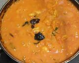 A picture of step 4 of Prawns with coconut and kokum masala curry.