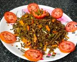 A picture of step 7 of Nutritious palak bajra noodles.