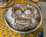 Une image de l'étape 15 de Gâteau skull à la rhubarbe, vanille et pralines roses.