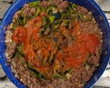A picture of step 3 of Picadillo Poblano.