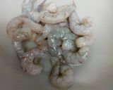 A picture of step 1 of Rice and Shrimp.