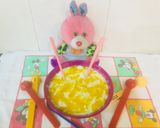 A picture of step 5 of Porridge with mangoes purée.