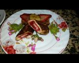 Une image de l'étape 5 de Pain de mie roulé au nutella,fraises,banane.