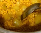 A picture of step 4 of Dal chana with kadu.