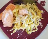 Pas rețetă Tagliatele cu somon si salată 2 fotografie