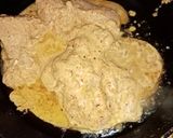 A picture of step 7 of Chicken Malai boti creamy floral pizza in pateela.