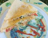 Foto langkah ke 6 dari resep Sandwich Telur Sayur.
