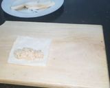 A picture of step 2 of Chicken cheese bread roll.