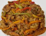 صورة لخطوة 6 من وصفة فاهيتا الدجاج والفطر والجزر بخبز التورتيلا المنزلي الرائع 🌯🌯🌯