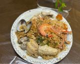 A picture of step 8 of Seafood Pan Rice.