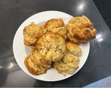 A picture of step 5 of Worlds Best British Scone - Perfect ! Cream or Jam first :P lol.