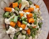 A picture of step 1 of Vegetable Pulao.