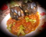 A picture of step 4 of Eggplant stuffed with minced meat and cheese.