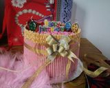 Foto langkah ke 13 dari resep Pocky Bday Cake #rainbow base cake# cepet,mudah,juara &tebel dikantong ('').