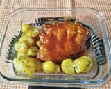 Foto del paso 14 de la receta Churrasco o costillar de cerdo con patatas al ajo y orégano al horno o en Airfryer