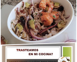 Foto del paso 9 de la receta: Ensalada de Arroz con Aguacate, Pasas y Gambas (con un toque asiático)
