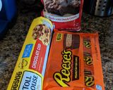 A picture of step 1 of Peanut Butter Cup Brookies.