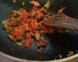 A picture of step 3 of Leftover Schezwan BreadUpma.