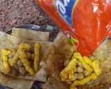 A picture of step 4 of Kurkurey katori chaat.
