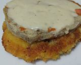 Foto del paso 4 de la receta: Arepa🫓de maiz🌽peto con mortadela🥓de pollo🍗casera y queso🧀🥯🌽