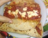 A picture of step 4 of Veggies wrap.