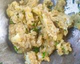 A picture of step 1 of Bread Pakoda.