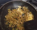 A picture of step 2 of Besan Bhaji.