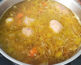 Foto del paso 5 de la receta: Albóndigas en salsa de zanahoria y puerro, acompañado de arroz