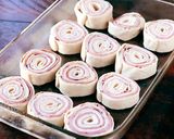 A picture of step 3 of Hot Ham & Cheese Party Rolls.