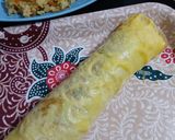 Foto langkah ke 7 dari resep Egg Roll Fried Rice (Nasi Goreng Gulung Telur).