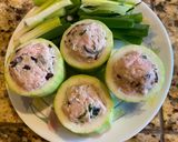 A picture of step 1 of Winter Melon Soup with Pork Paste Filling.