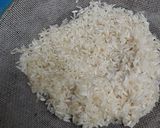 A picture of step 1 of Jeera rice.