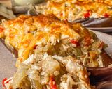 Foto del paso 5 de la receta: Berenjenas rellenas de pollo y quinoa