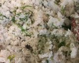 Karfiolrizs, rántott csirkecombbal recept fázis 3 fotója