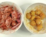 Foto del paso 2 de la receta: Alitas en freidora de aire, con brochetas de patatas