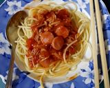 Hình bước làm 5 của món Mì Ý xúc xích