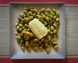 Foto del paso 5 de la receta: Habitas, bacalao y setas