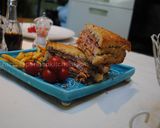 A picture of step 23 of Monte Cristo sandwich.