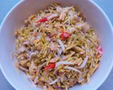 Foto langkah ke 5 dari resep Tumis Bunga Pepaya Teri Medan.