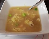 A picture of step 3 of My Won Ton Soup with prawns squid & miso base.